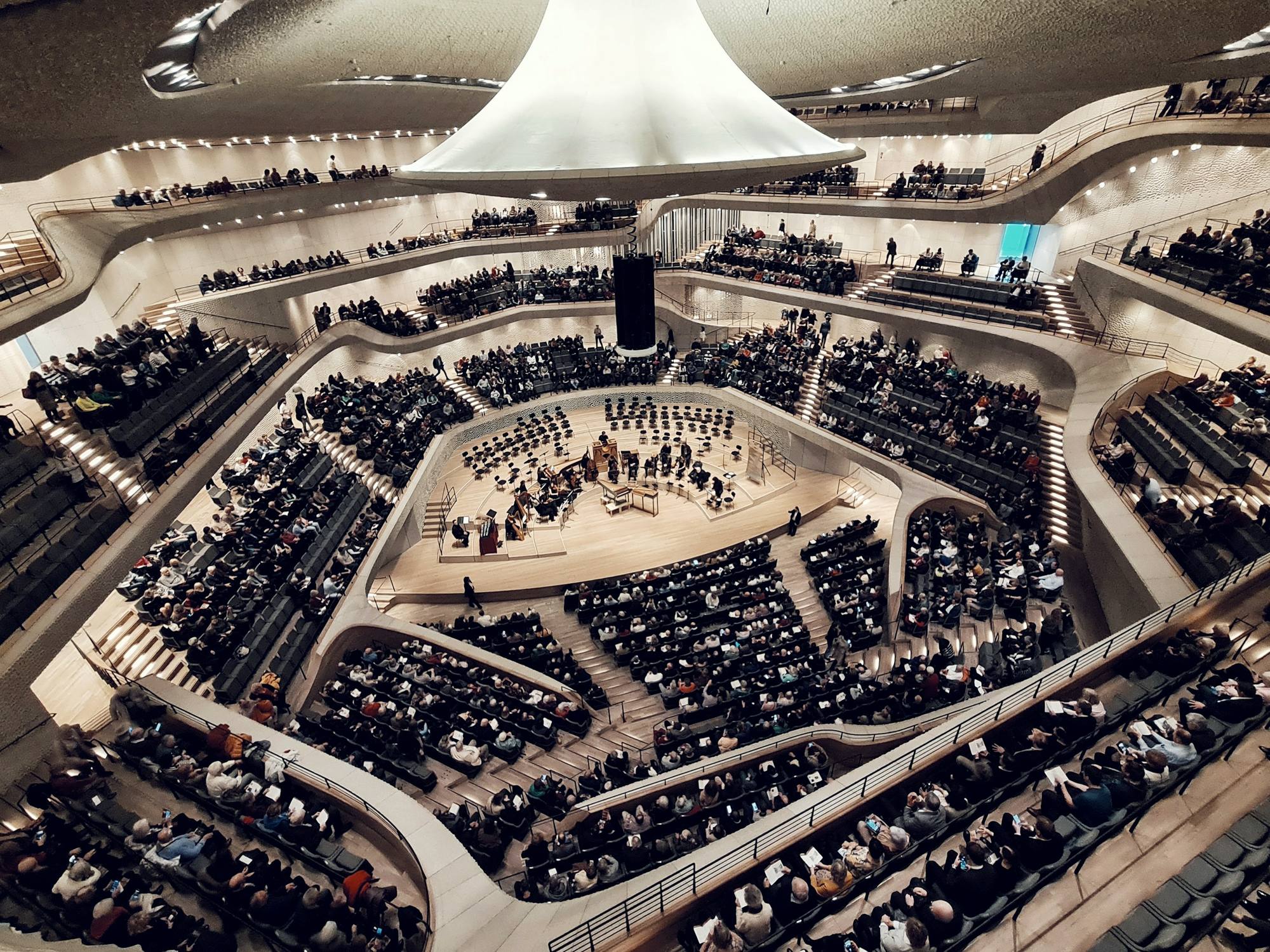 The concert hall of the Elbphilharmonie in Hamburg